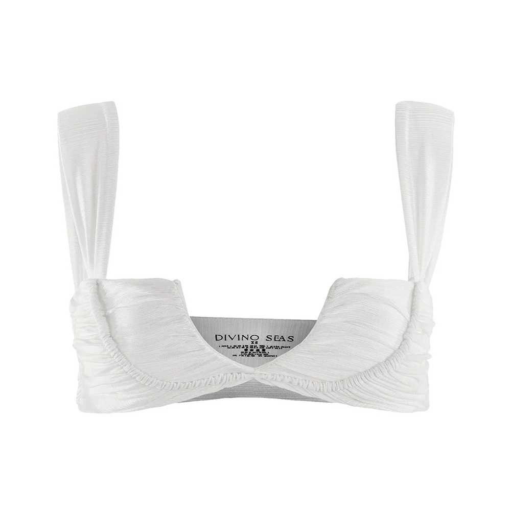 Diving Seas White Bikini Top